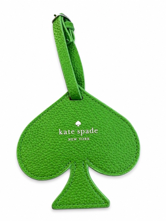 kate spade Accessories - kate spade Hangtag Luggage tag Green Textured Leather Spade